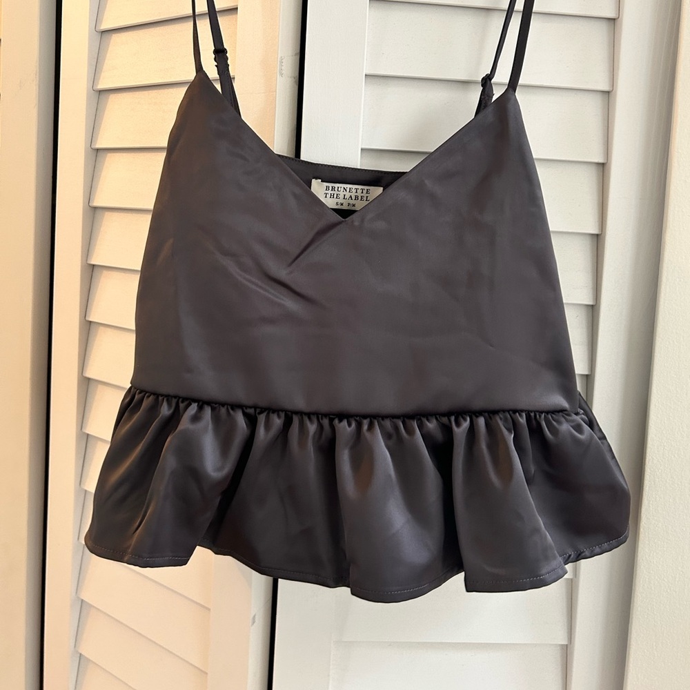 NWT Size S/M BTL Satin Baby Doll Crop Top